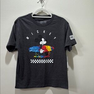 Neff Kids Mickey Graphic Tee - Black with tie dye surf board New with tag